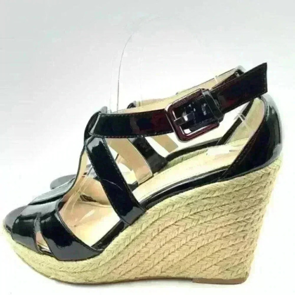 Calvin Klein 10 Emmah Patent Leather Espadrilles - Picture 3 of 8